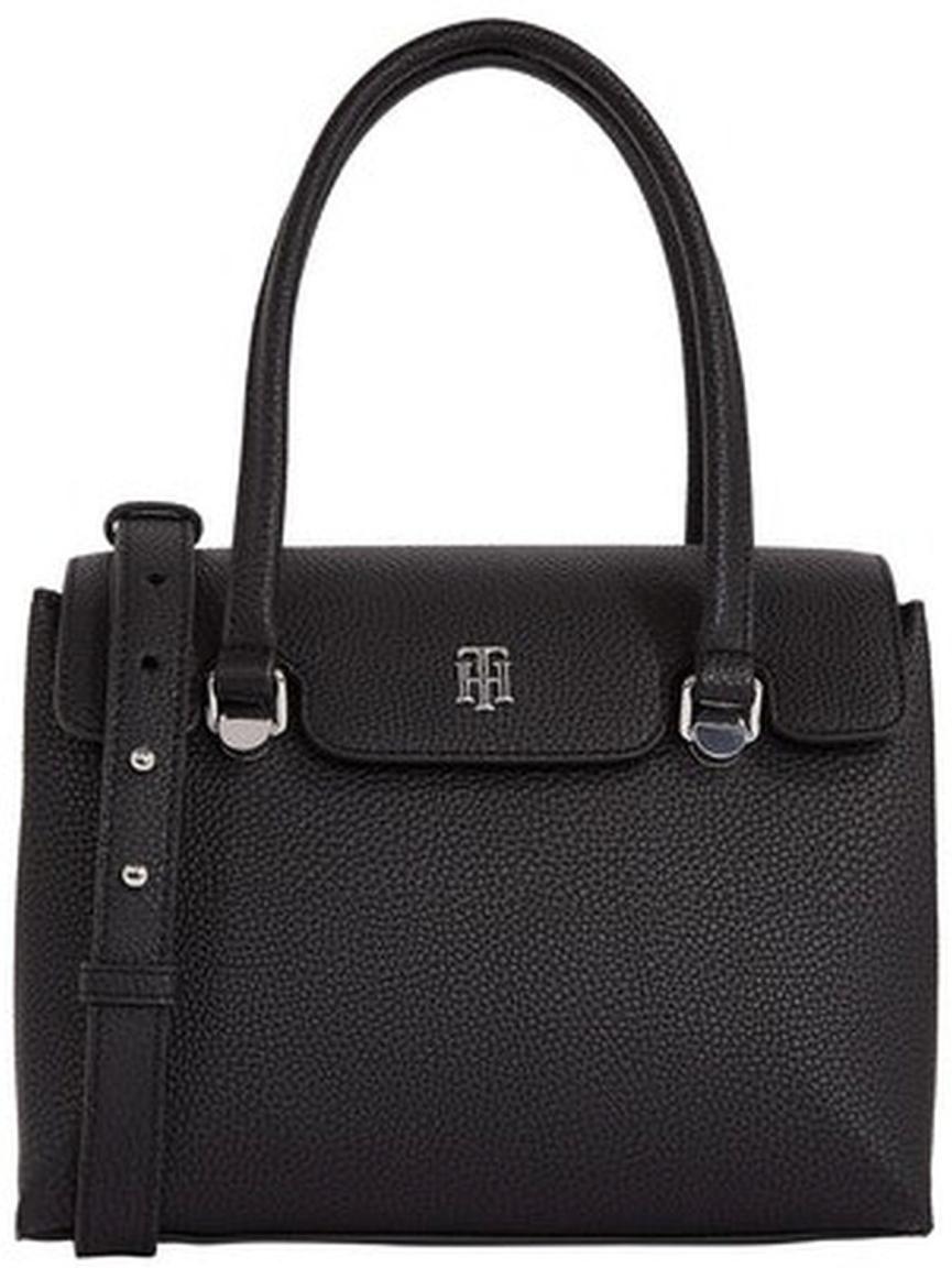 Überschlagtasche schwarz Tommy Hilfiger Element Satchel Silbermetall