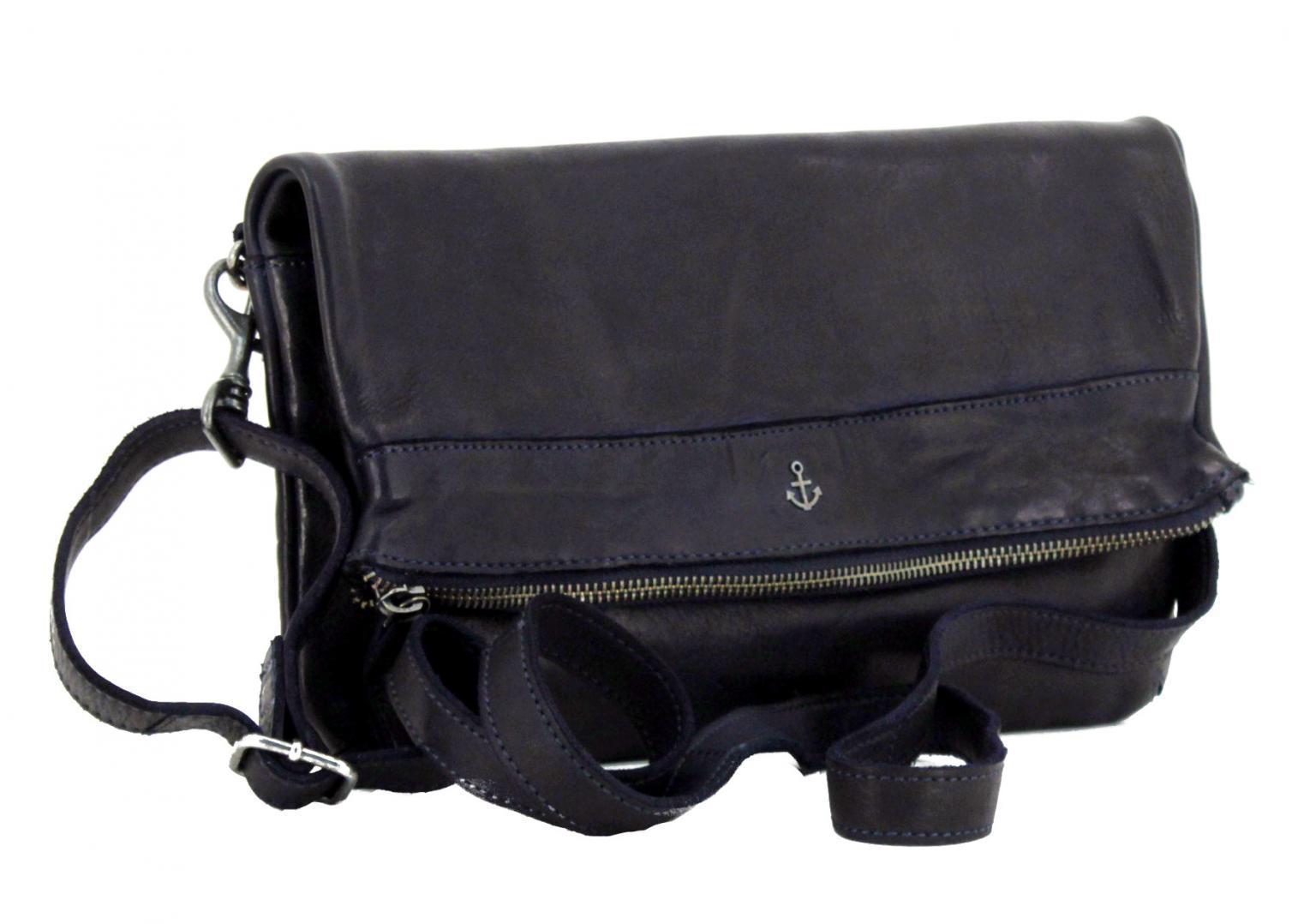 Umhängeclutch Harbour 2nd Adina navy Vintageleder dunkelblau