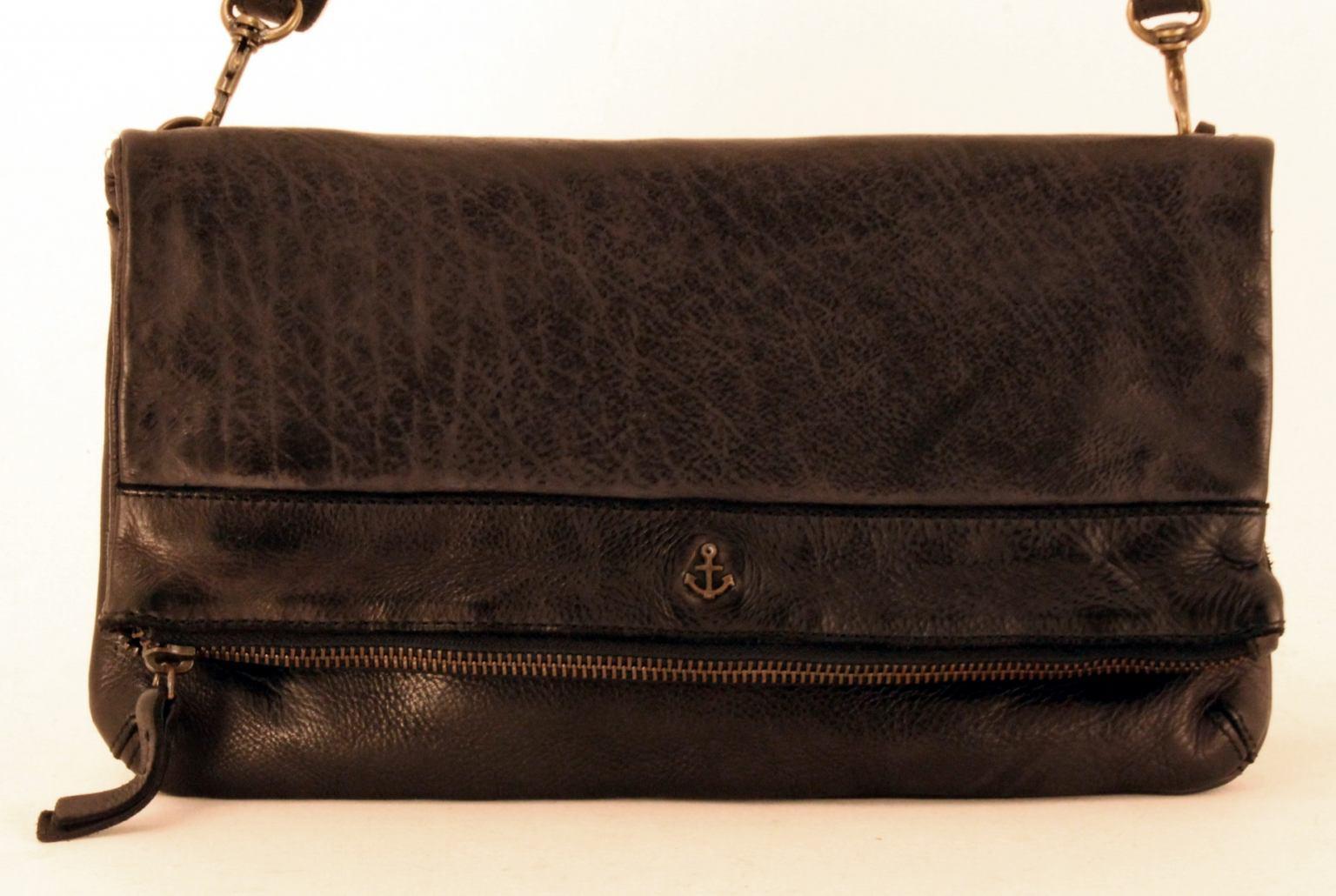 Umhängeclutch Harbour 2nd Adina navy Vintageleder dunkelblau