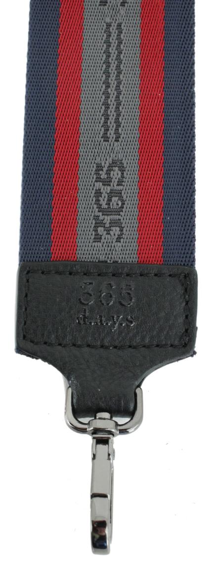 Umhängegurt Mississippi gestreift schwarzes Leder 365 d.a.y.s