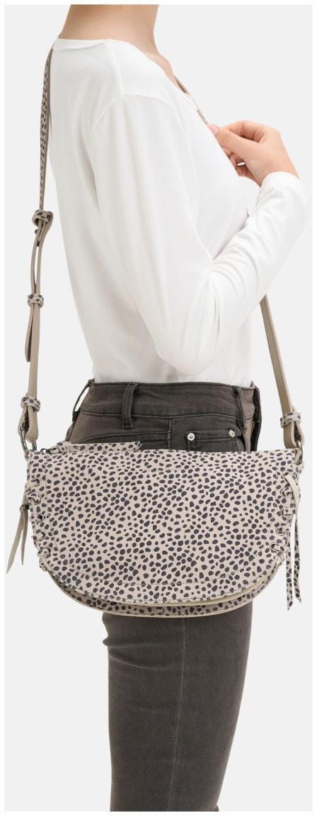 Umhängetasche FredsBruder Laced up Halfmoon Bag Greyish Khaki