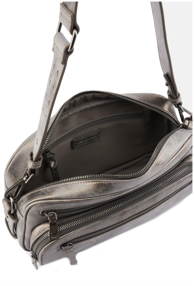 Umhängetasche FredsBruder Rebel At Heart Metallic Anthracite
