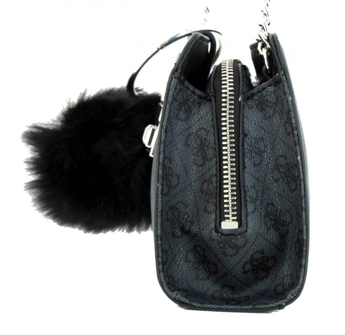 Umhängetasche Guess Logo Luxe Crossbody Fake Fur rot Kette