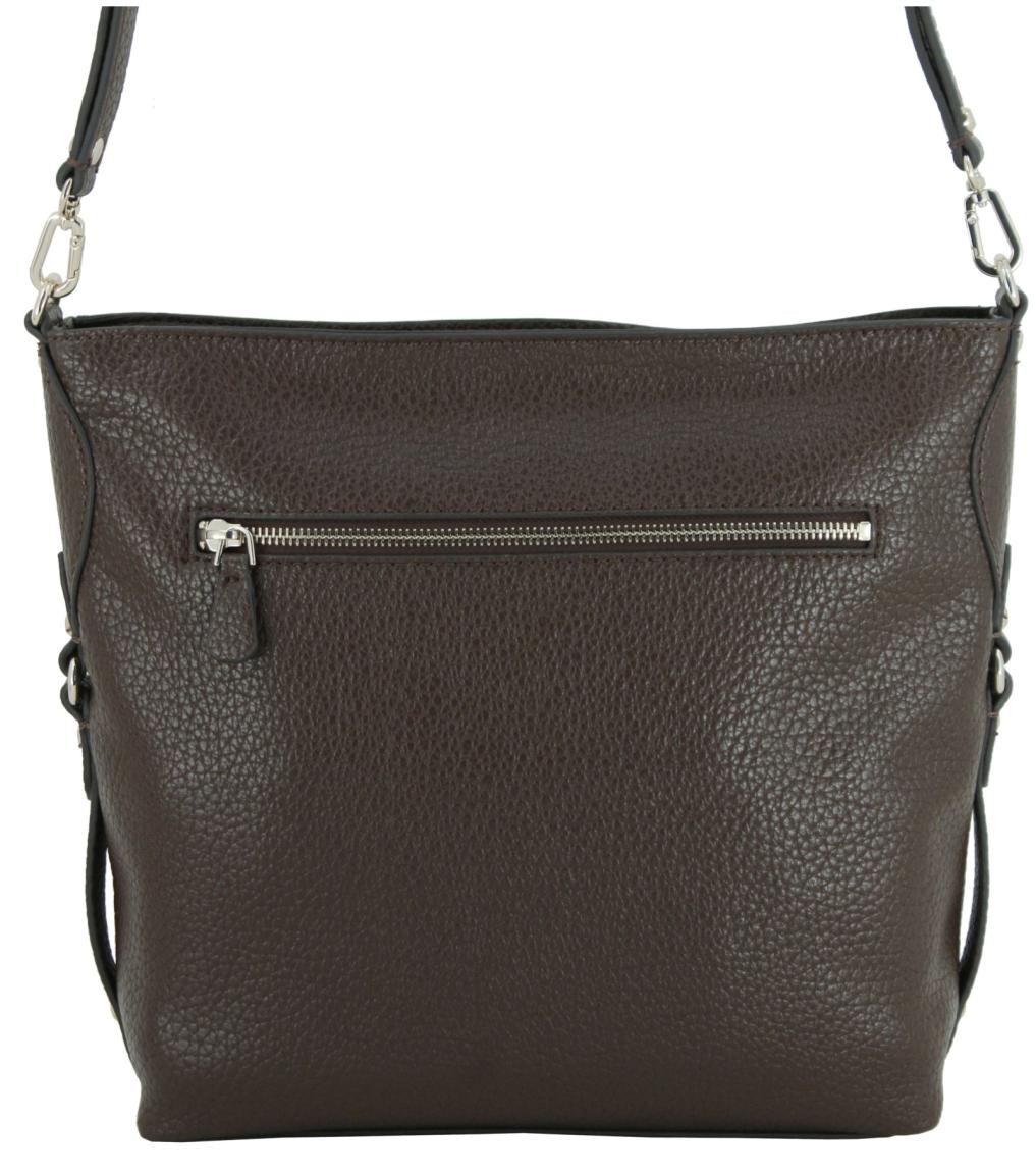 Umhängetasche Guess Marsha Espresso dunkelbraun genarbt