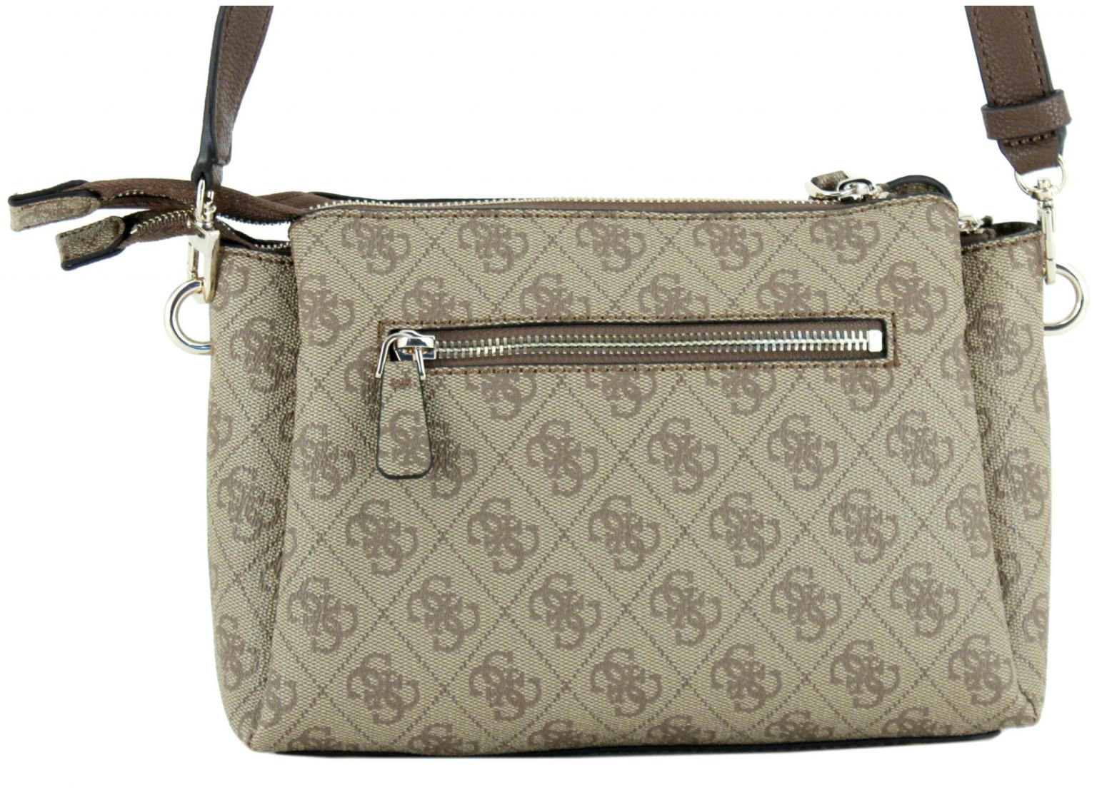 Umhängetasche Guess Noelle Bone Logo hellbeige taupe