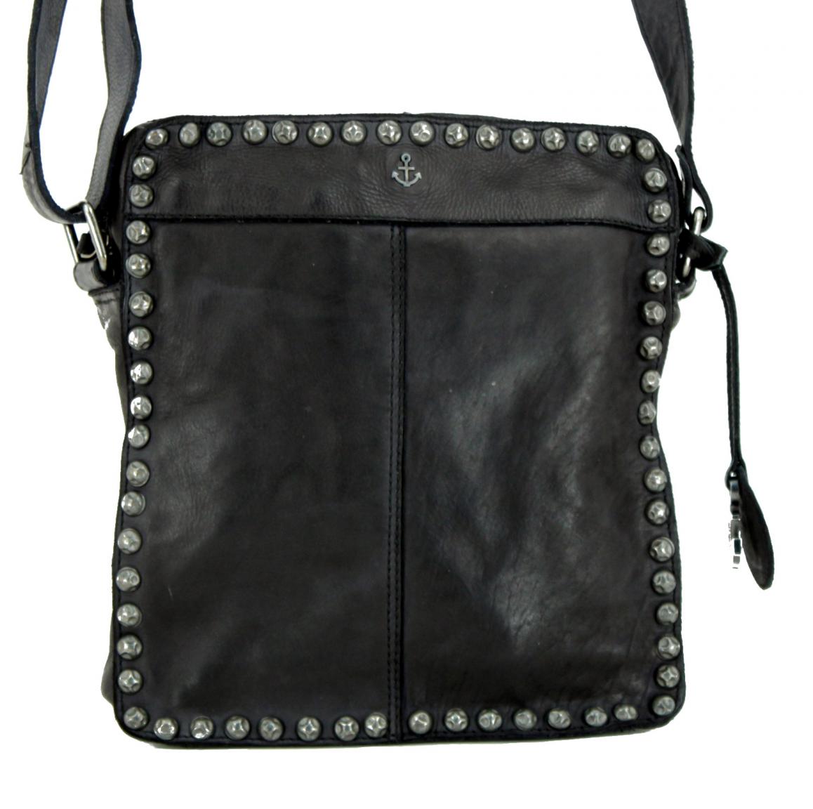 Umhängetasche Harbour 2nd Siw Olive Green Glattleder Nieten