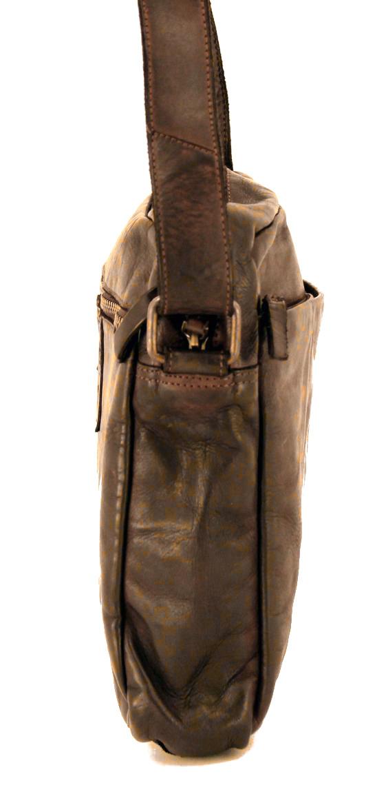 Umhängetasche Harbour 2nd Siw Olive Green Glattleder Nieten