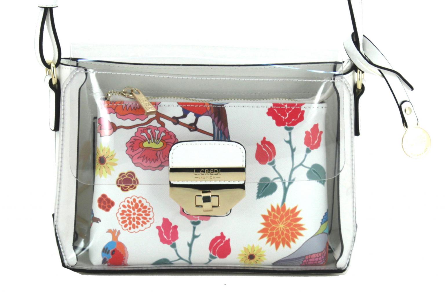 Umhängetasche L.Credi Munich Cami weiß transparent Etui