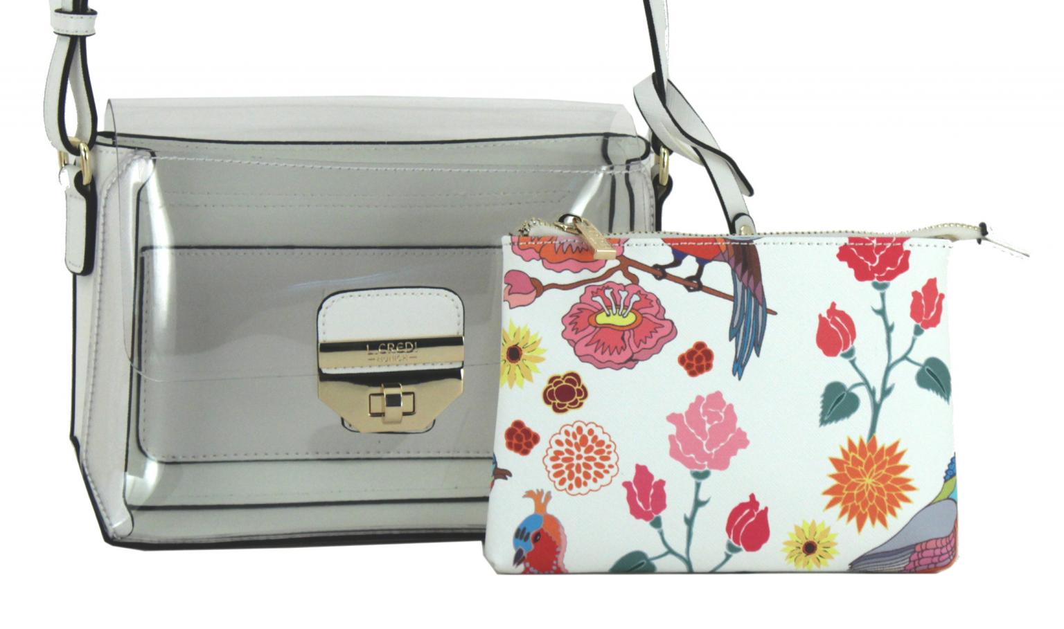 Umhängetasche L.Credi Munich Cami weiß transparent Etui