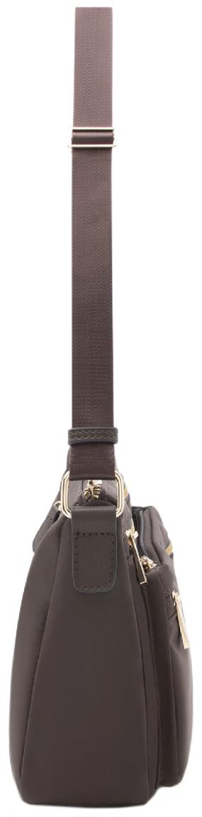 Umhängetasche L.Credi Nylon dunkelbraun Odeta klein