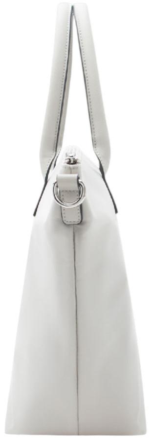 Umhängetasche L.Credi vegan Nylon Pura hellgrau Saffiano