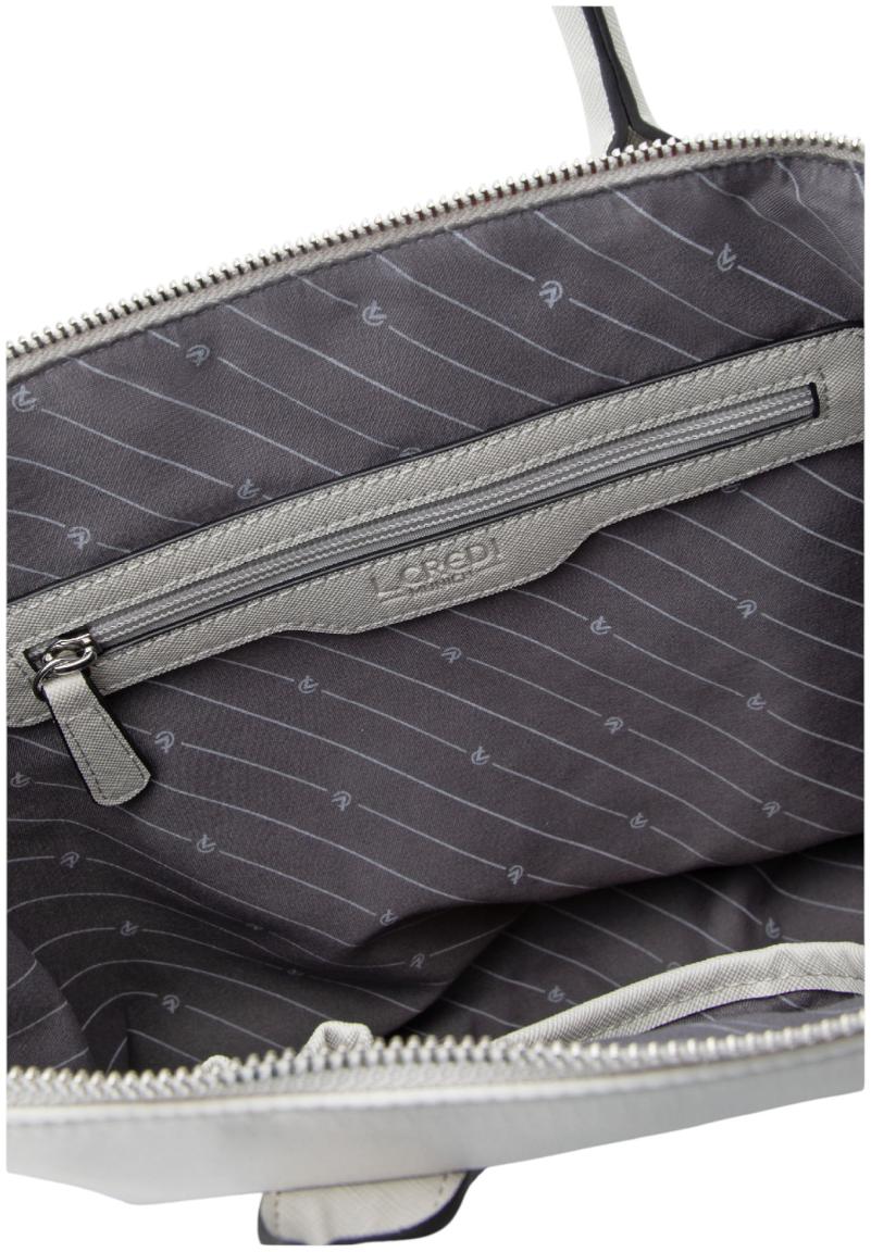 Umhängetasche L.Credi vegan Nylon Pura hellgrau Saffiano