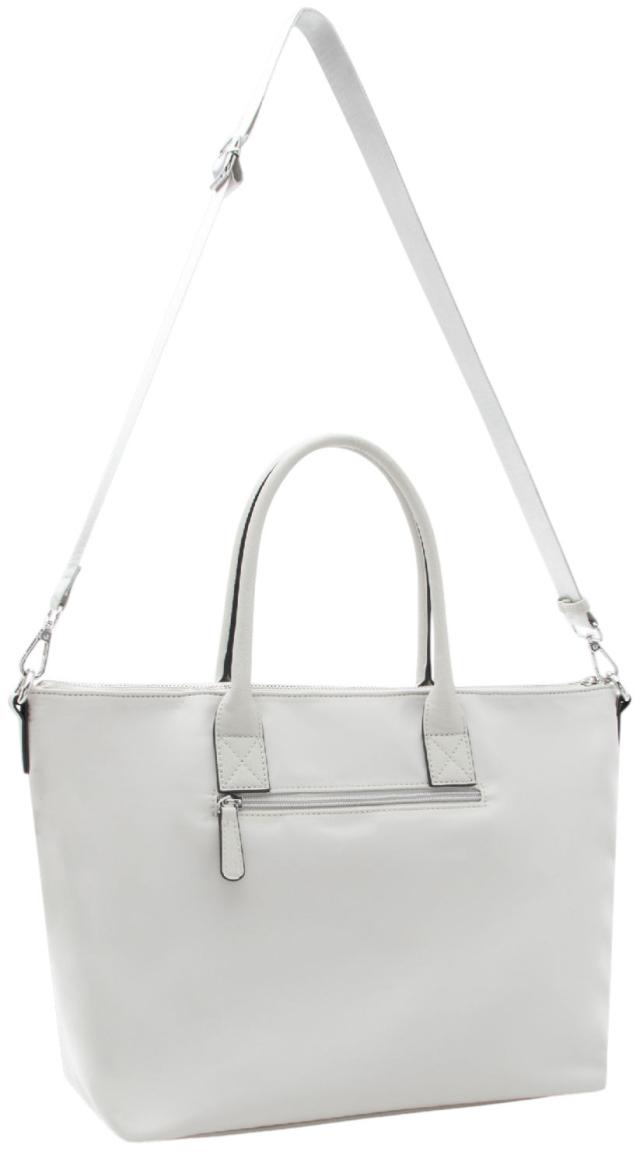 Umhängetasche L.Credi vegan Nylon Pura hellgrau Saffiano