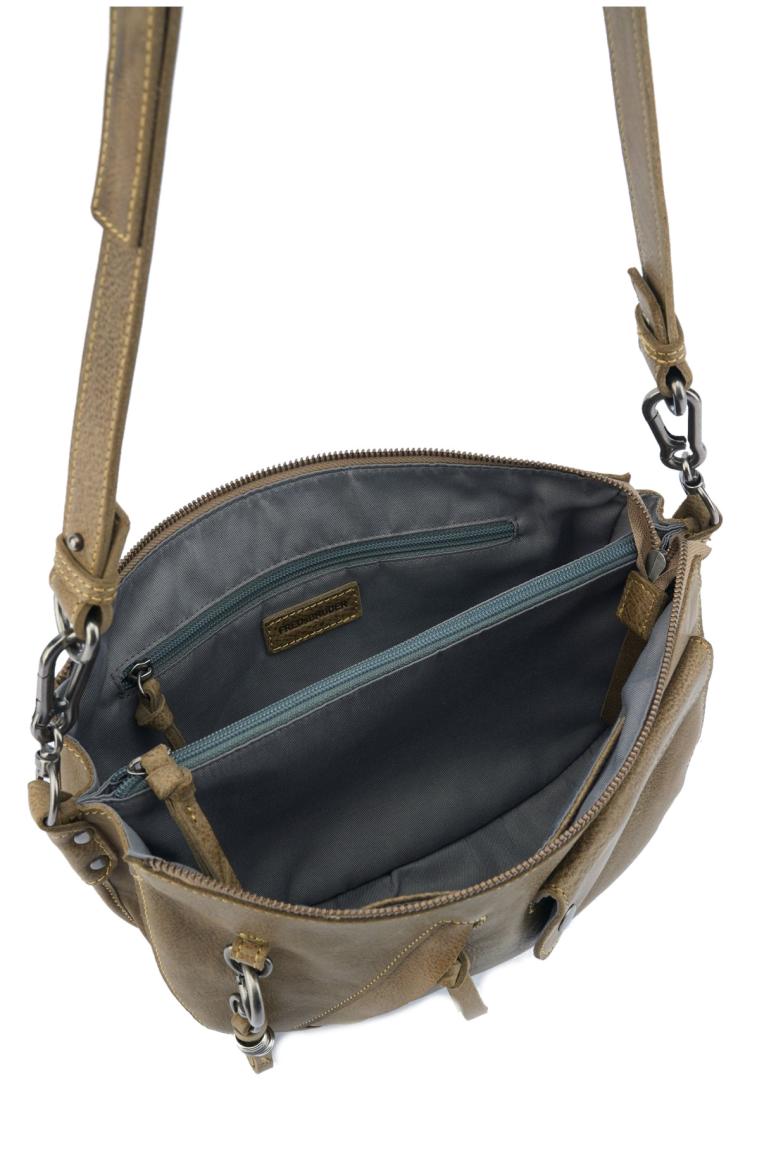 Umhängetasche Leder FredsBruder My forever Friend Curve Bag Muddy Khaki
