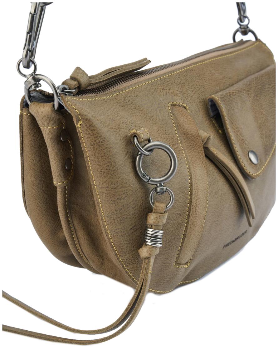 Umhängetasche Leder FredsBruder My forever Friend Curve Bag Muddy Khaki