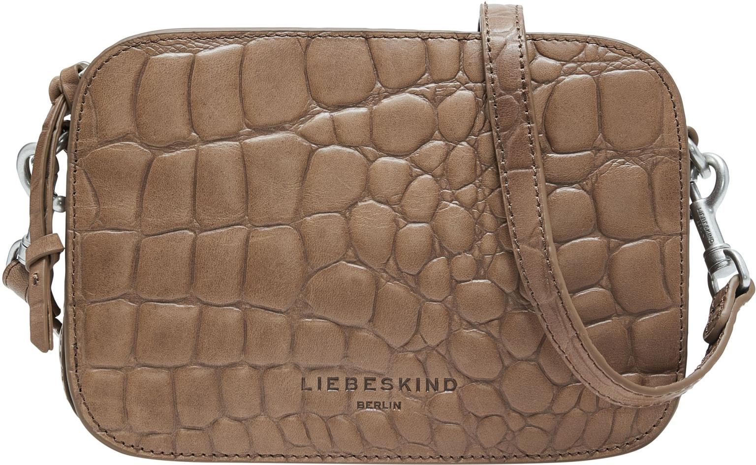 Umhängetasche Liebeskind Kroko Luka Crossbody Praline braun Prägung