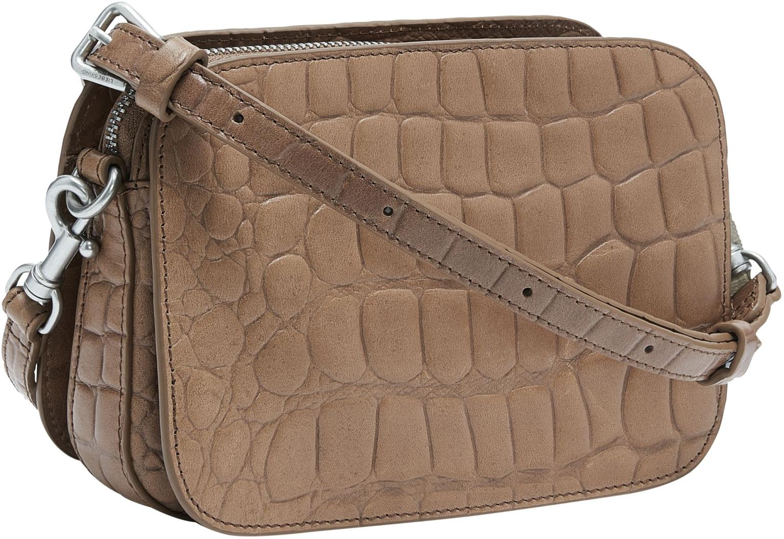 Umhängetasche Liebeskind Kroko Luka Crossbody Praline braun Prägung