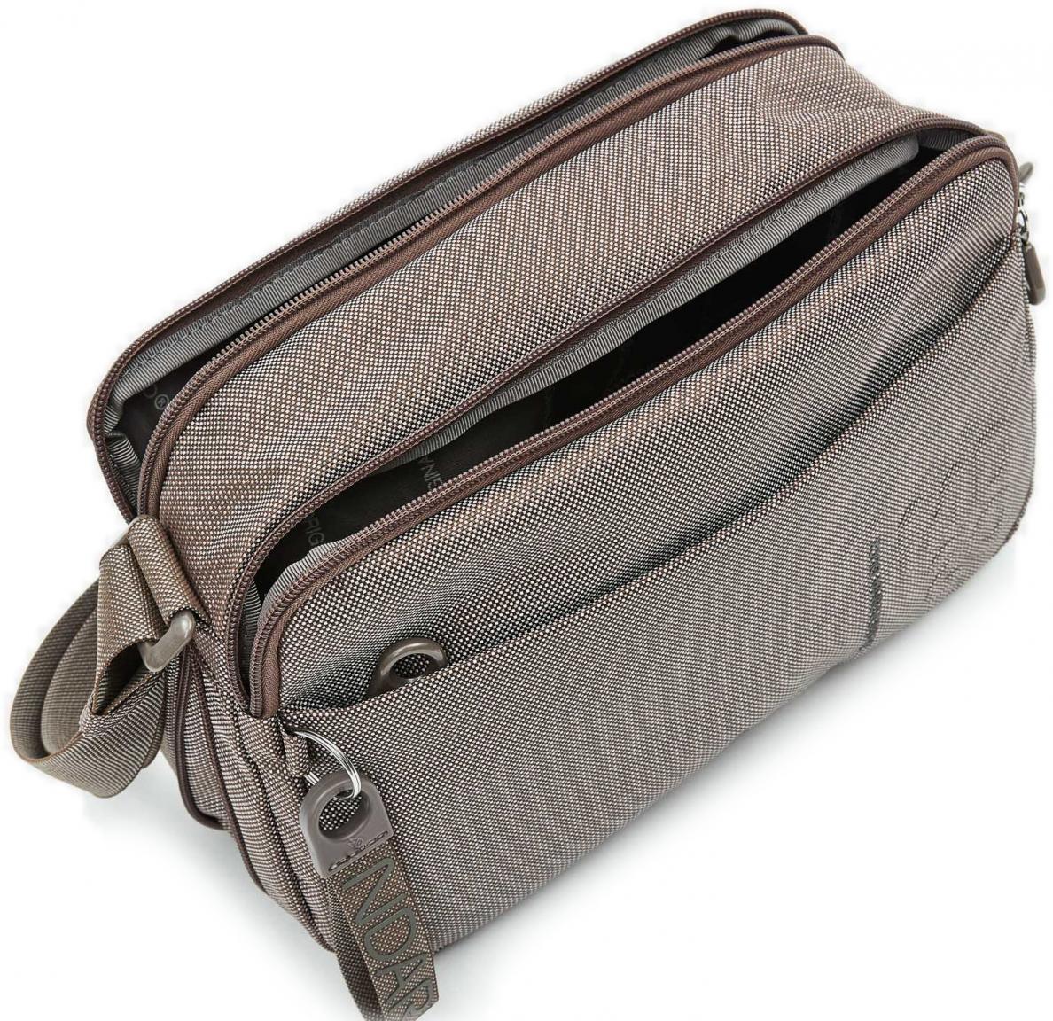 Umhängetasche  Mandarina Duck MD20 Taupe zweigeteilt