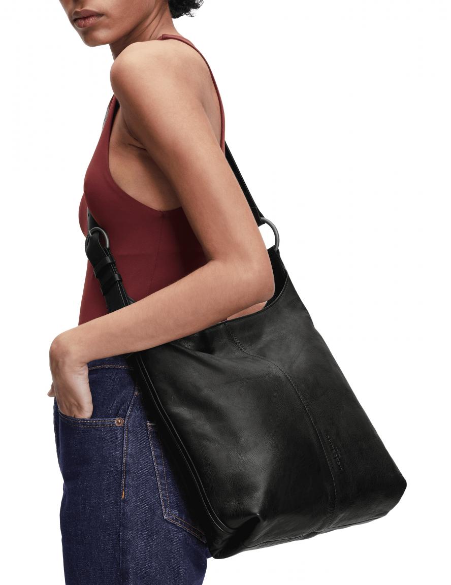 Umhängetasche Medium Liebeskind Hobo Black Glattleder