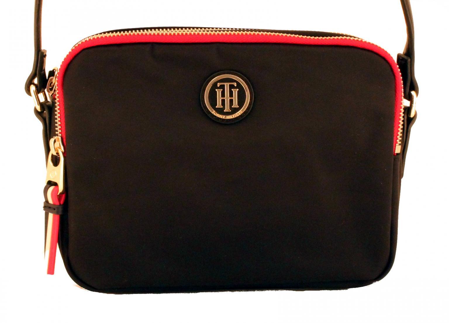 Umhängetasche Tommy Hilfiger Poppy Crossover rot Monogramm