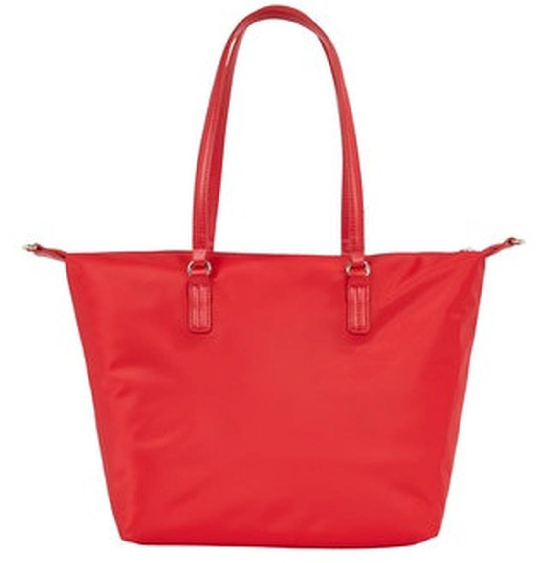 Umhängetasche aus robustem Nylon Tommy Hilfiger Poppy Tote Rot