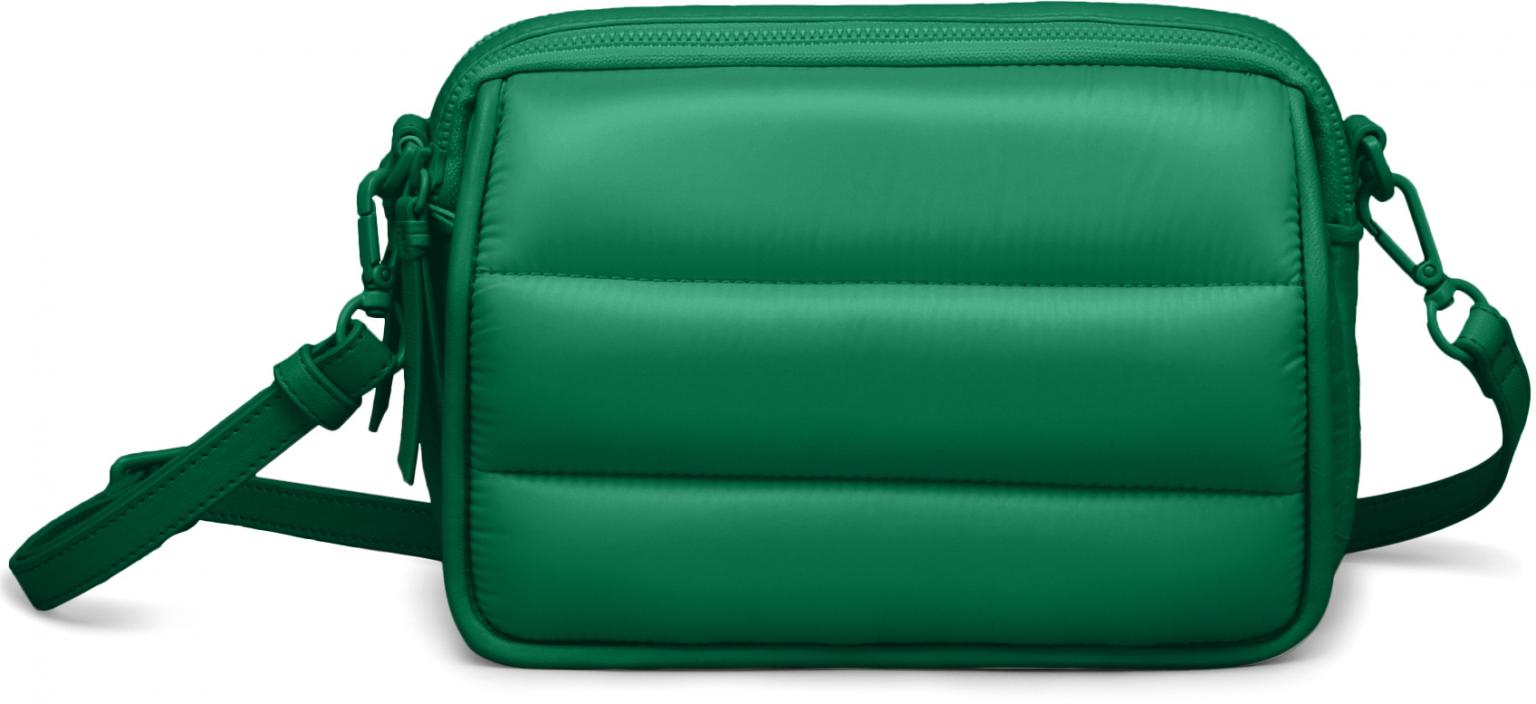 Umhängetasche gesteppt grün Emily Puffy Nylon Pine Green Les Visionnaires