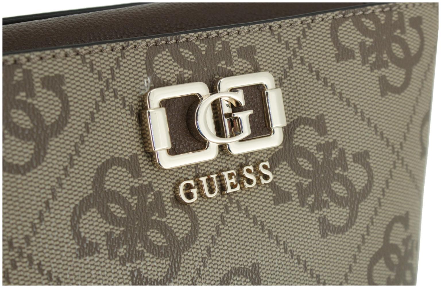 Umhängetasche schwarz grau Guess Karnilla Coal Logo