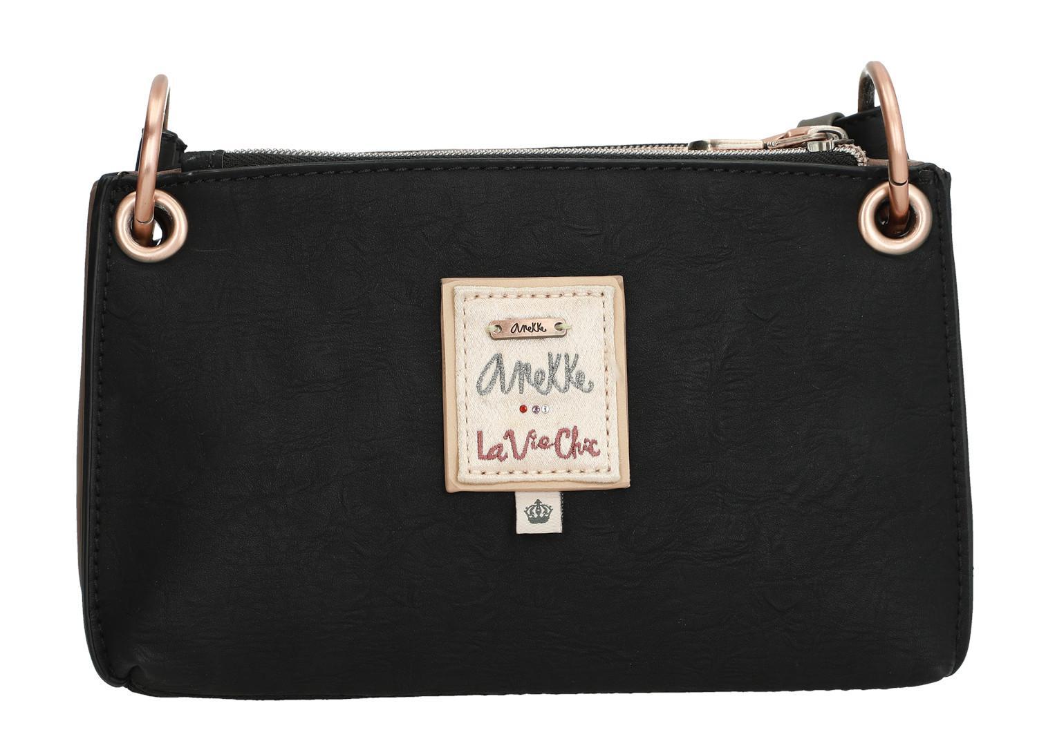 Umhängetasche teilbar Anekke Couture Beige schwarz braun