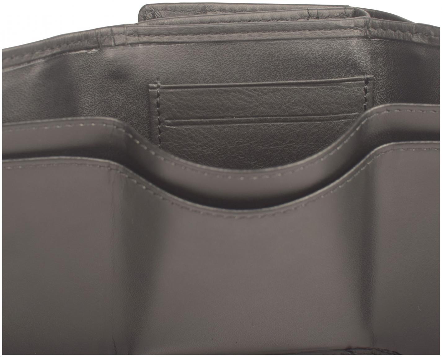 Unisex Geldtasche schwarz Leder Maitre F3 Guntram