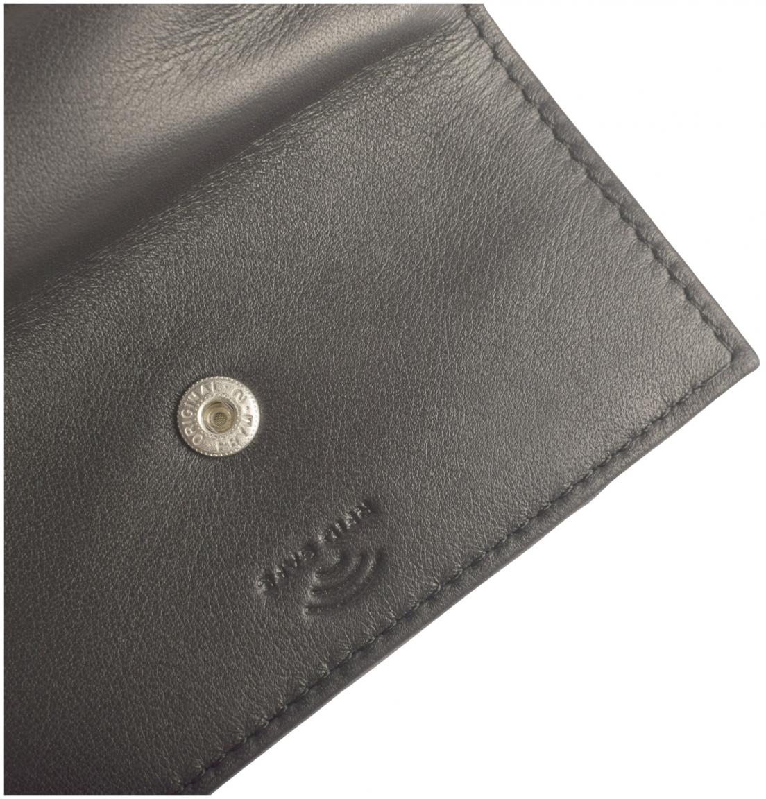 Unisex Geldtasche schwarz Leder Maitre F3 Guntram