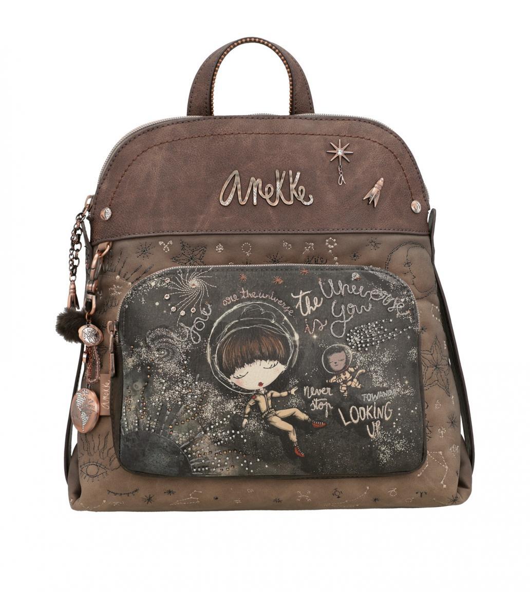 Universe Space Stars Planets Alltagsrucksack Anekke fliegt durchs Weltall