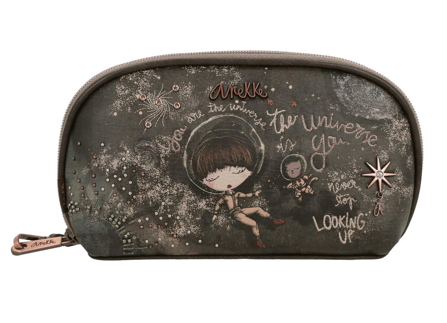 Universe Taschenorganizer Space Anekke Kartensteckfächer Stars Planets braun taupe