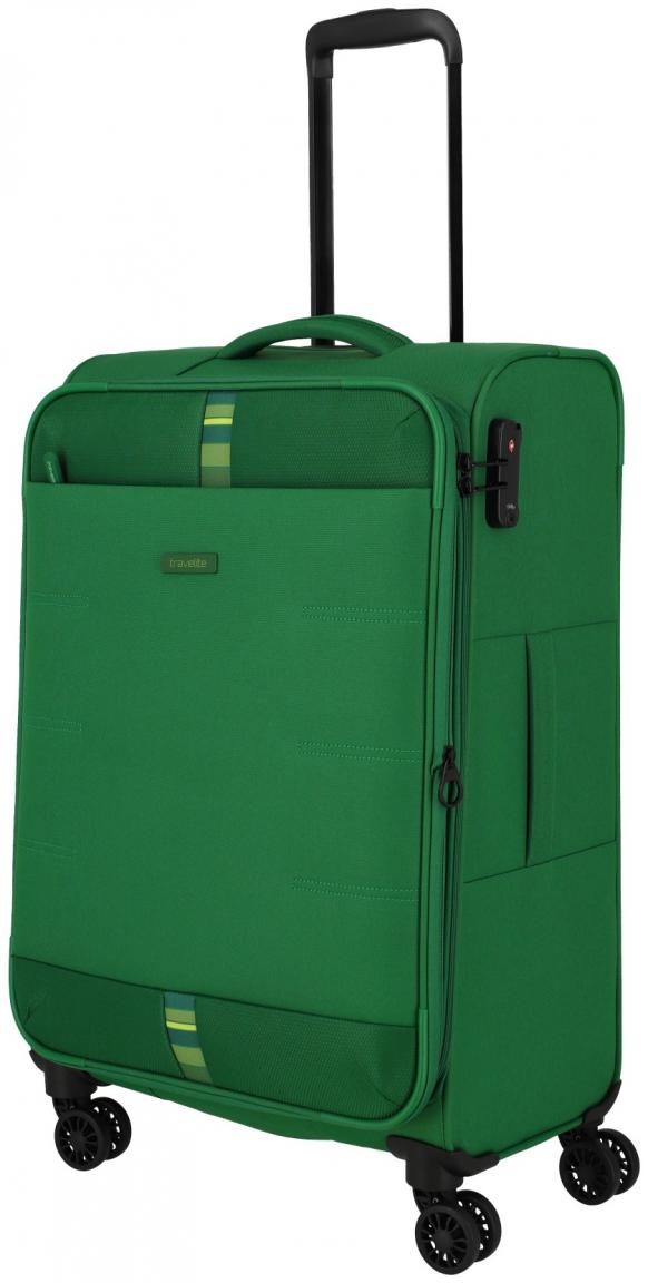 Urlaubskoffer erweiterbar grün Weichgepäck Travelite Rügen M 67cm