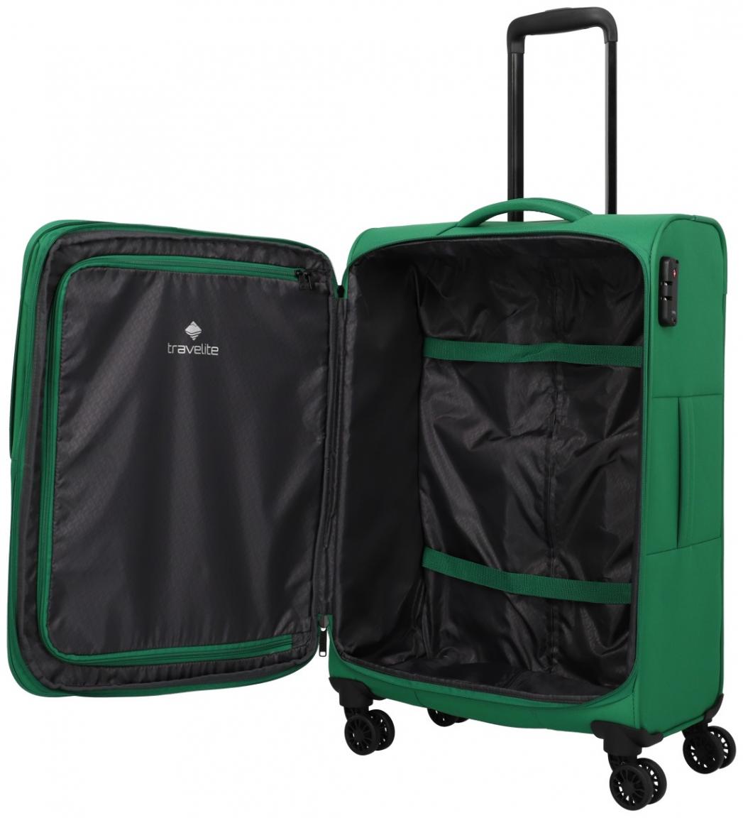 Urlaubskoffer erweiterbar grün Weichgepäck Travelite Rügen M 67cm