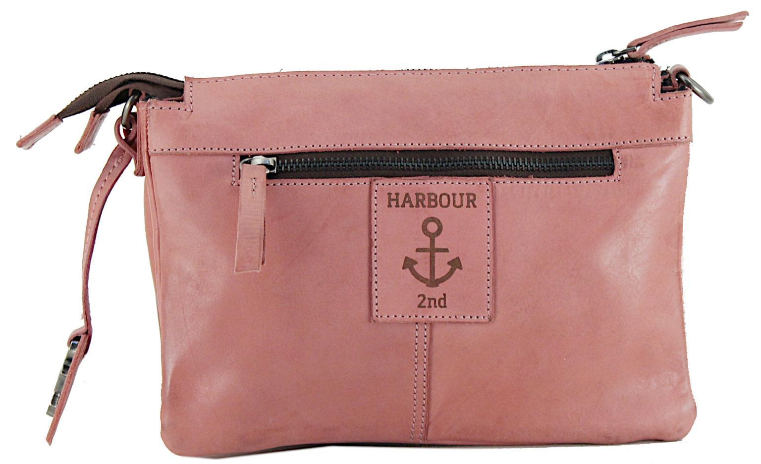 Used Look Handtasche Flamingo Leder Harbour 2nd Flamingo Rosa Flechtdesign