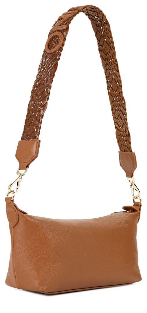 Valentino Damentasche Aleksandra Primavera Cuoio Cognac Flechtgurt