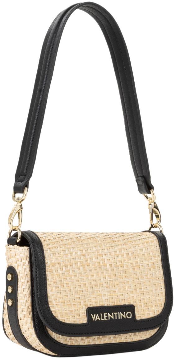 Valentino Demetra schwarz Bast elegant Crossovertasche natur Sommer