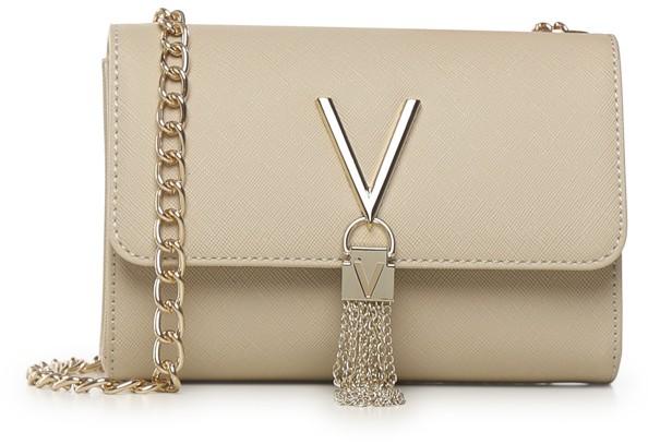 Valentino Divina SA Ecru Abendtasche hellbeige Überschlag