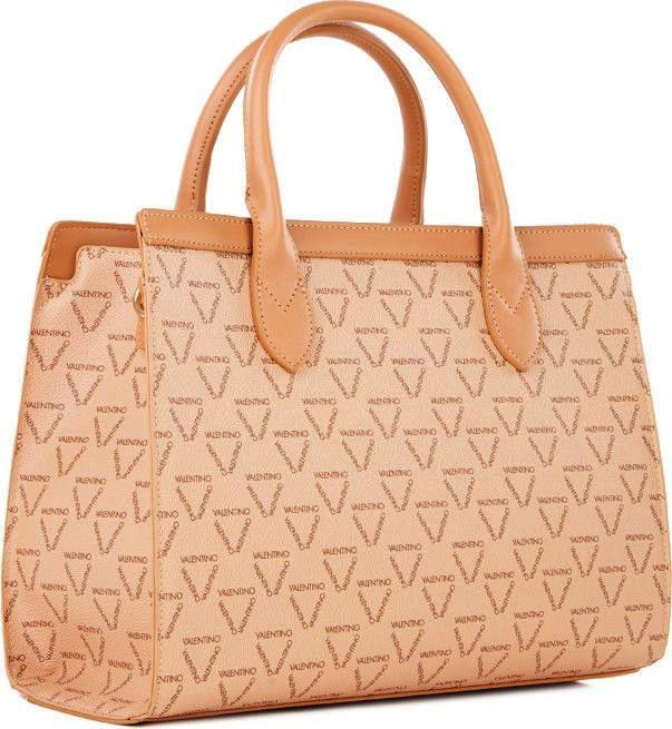 Valentino Henkeltasche Liuto Beige Multicolor Markenprint