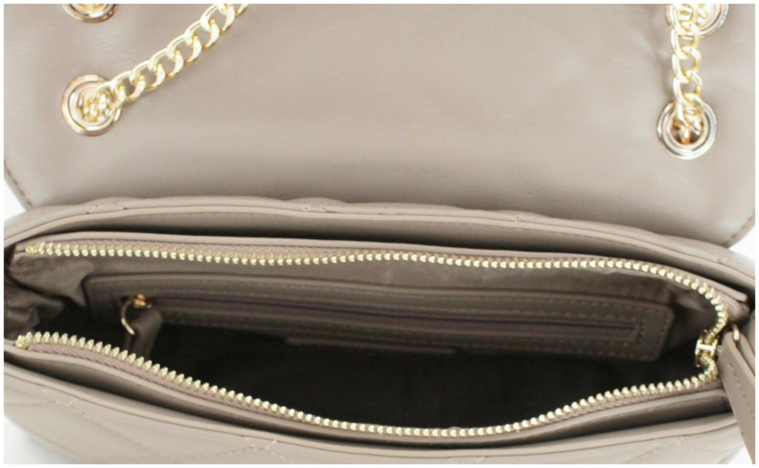 Valentino Ocarina Ecru Shoulder Bag gesteppt hellbeige Metallkette
