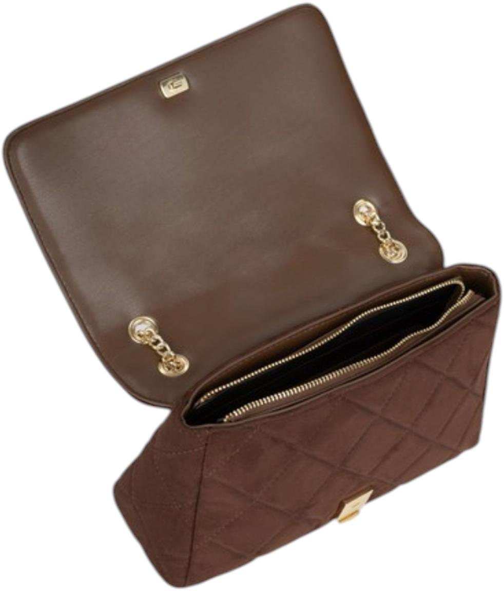 Valentino Ocarina Suede Überschlagtasche Velours Moro - Dunkelbraun