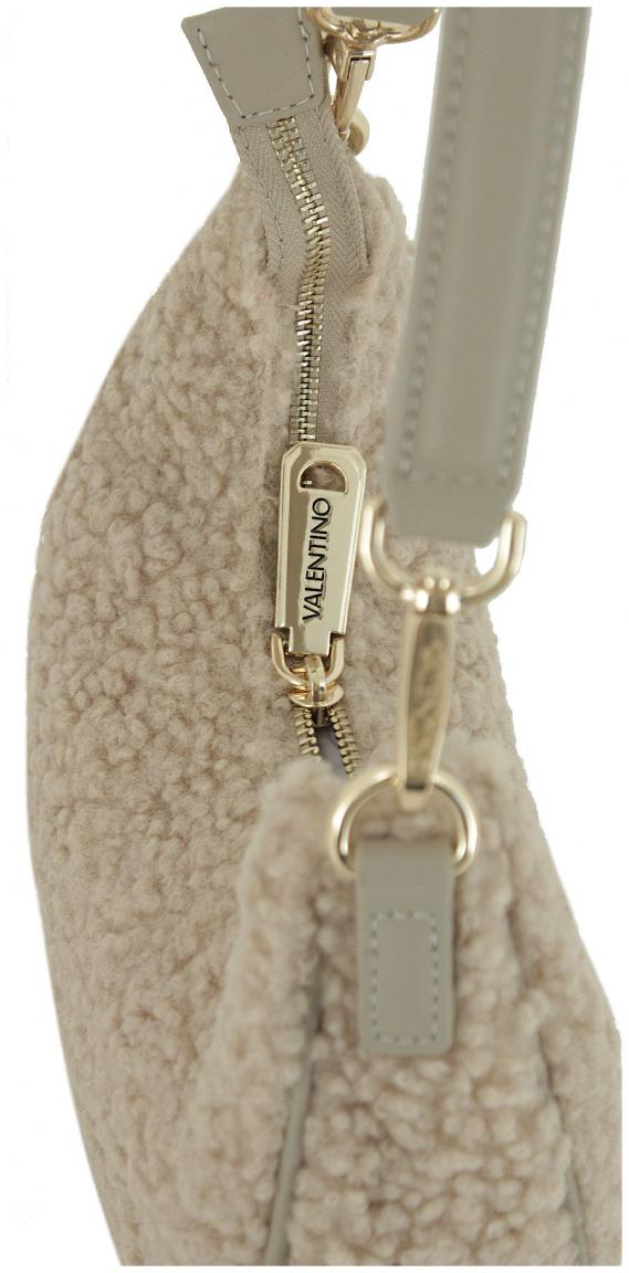 Valentino Special Camy kleine Umhängetasche Kunstfell taupe