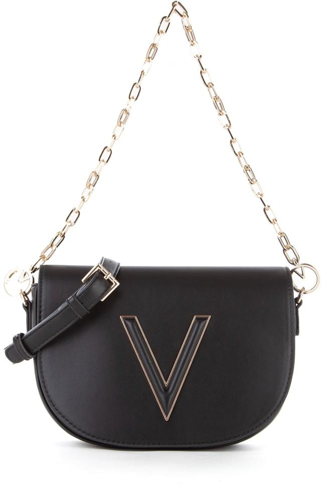 Valentino Überschlagtasche Kettenhenkel Coney Nero schwarz