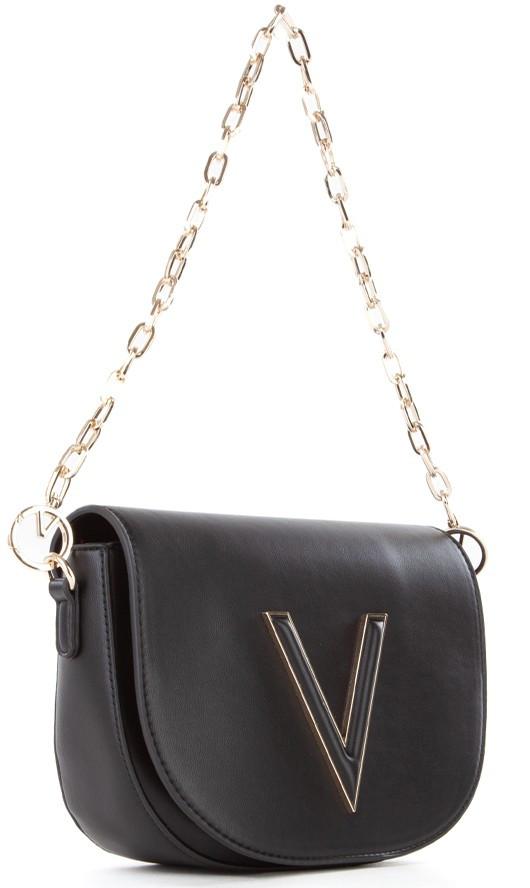 Valentino Überschlagtasche Kettenhenkel Coney Nero schwarz