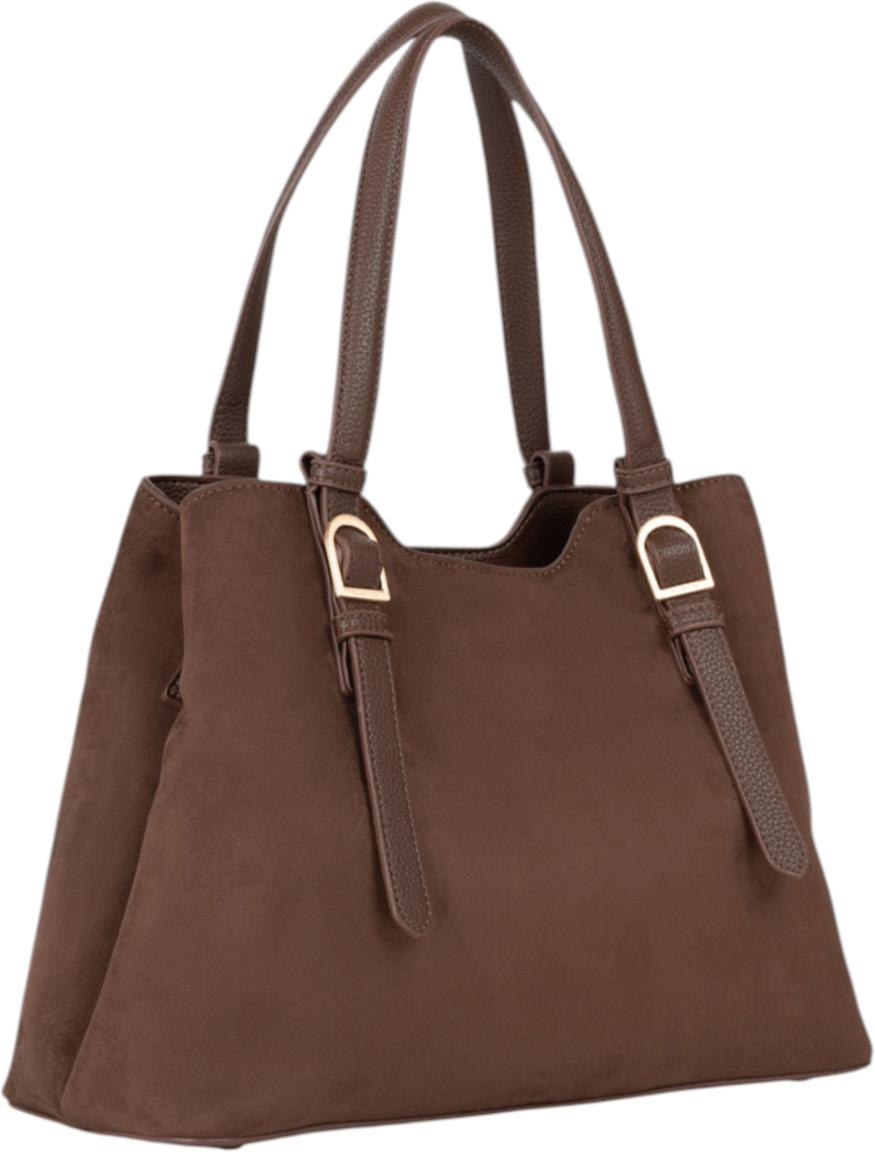 Valentino Winnie Winter Henkeltasche Velours Caffe - Dunkelbraun