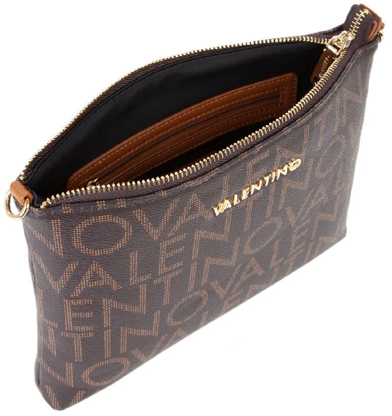 Valentino schmale Umhängetasche Moro feminin Regina braun Logoprint
