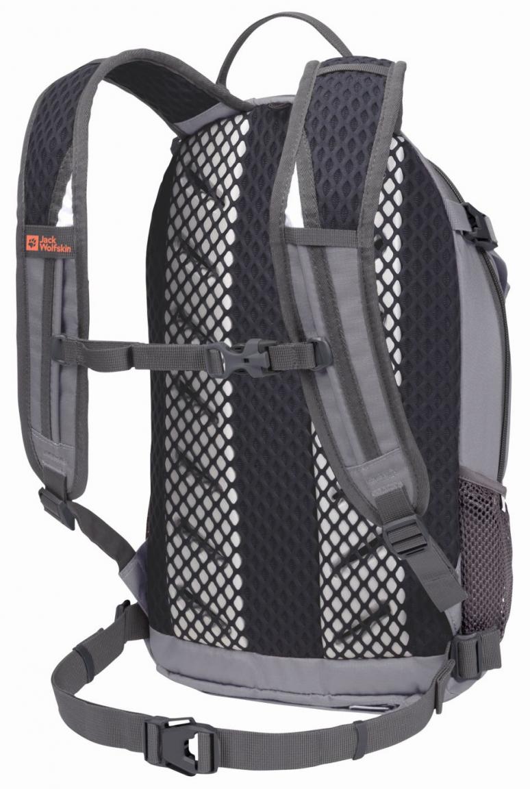 Velocity 12 Jack Wolfskin Wanderruchsack hellgrau Radtour Rainstorm