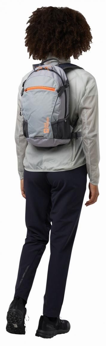 Velocity 12 Jack Wolfskin Wanderruchsack hellgrau Radtour Rainstorm
