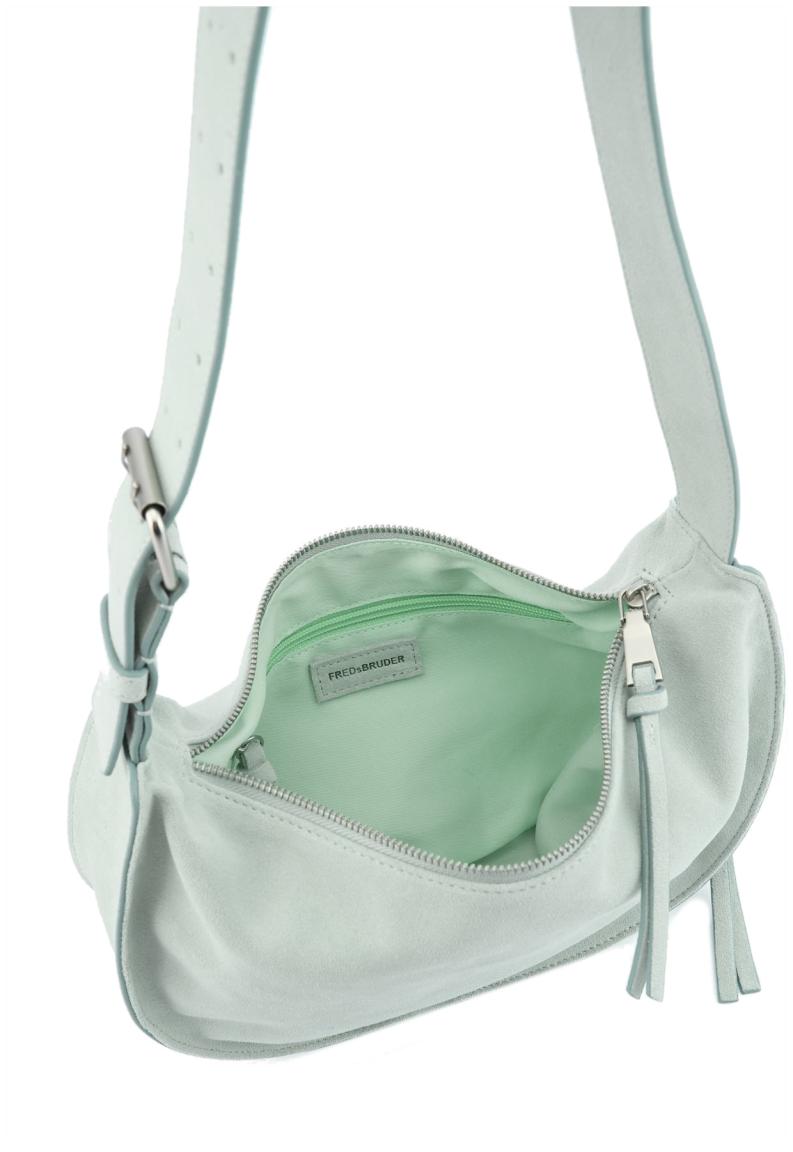 Veloursleder Schultertasche FredsBruder Carry Me Cool Powder Mint