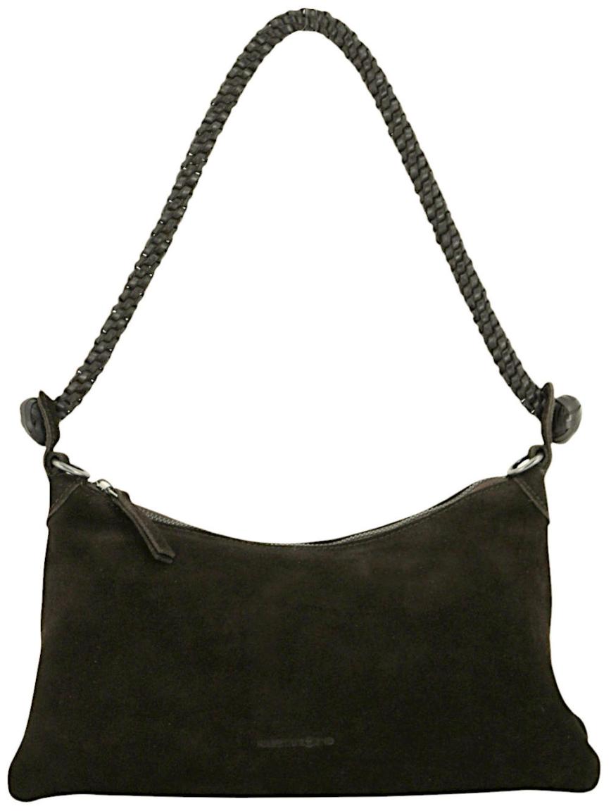 Velourstasche Harbour2nd Corey kompakt Leder dunkelbraun